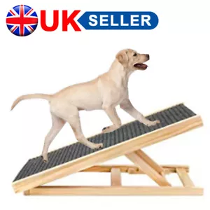 Adjustable Heights Dog Pet Ramp Foldable Stairs Non-Slip Ramp for Car Bed Sofa - Picture 1 of 8