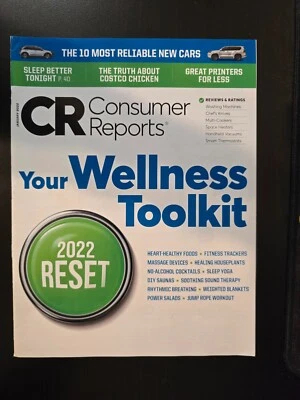 CONSUMER REPORTS JAN. 2022 WELLNESS TOOLKIT,FITNESS TRACKERS,MOCKTAILS,DIY SAUNA - Image 1 of 2