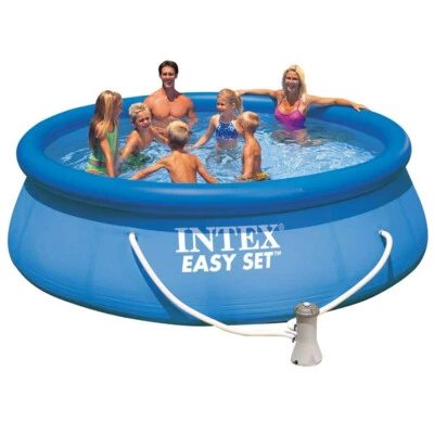 INTEX Komplettset Swimming Pool mit Pumpe 457x84cm Schwimmbecken Planschbecken - Bild 1 von 2