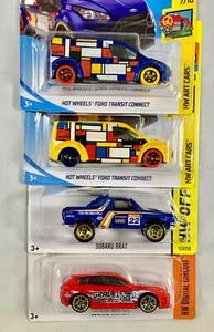 Hot Wheels - Subaru Brat, Subaru WRX STI y (2) Ford Transit Connect - Lote de 4 - Imagen 1 de 7