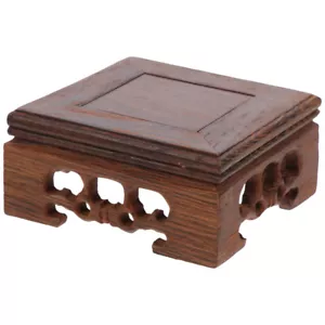 1PZ Base Teiera Piedistallo Legno Base Legno Espositore Vaso Stand Statua Base - Foto 1 di 12