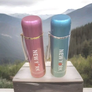 2 vacuum insulated LIQUID HOT & COLD INSECTS SPORT  bottles THE WENDER CITY NY. - Picture 1 of 5