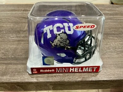 NCAA РЕДКИЙ скоростной мини-шлем Riddell TCU Texas Christian Horned Frogs 3002120 - Изображение 1 из 4