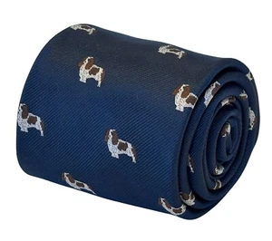 navy dark blue tie Cavalier King Charles Spaniel dog style by Frederick Thomas - Picture 1 of 7