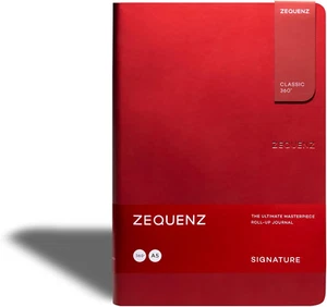 ZEQUENZ Classic 360 Signature Series, Size: A5 Large, Color: Red, Paper: Grid, S - Picture 1 of 12