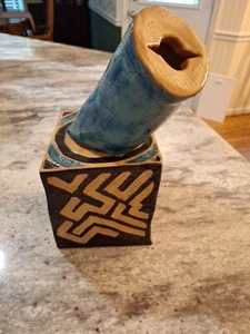 Unsigned Unique Statement Making Southwest Style Geometric Knife Holder - Picture 1 of 21