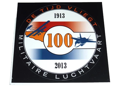 AIRSHOW AUFKLEBER STICKER 100 YEARS MILITAIRE LUCHTVAART DE TIJD VLIEGT MILITARY - Bild 1 von 2