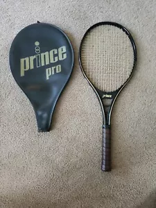 VINTAGE 1983 PRINCE PRO ALUMINUM STRUNG TENNIS RACQUET 4-1/2" WITH CASE - Picture 1 of 9