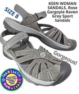 SANDALIAS DEPORTIVAS MUJER KEEN. ROSA GÁRGOLA CUERVO GRIS DEPORTIVO Talla 8 ESLINGA TRASERA. COMODIDAD - Imagen 1 de 9