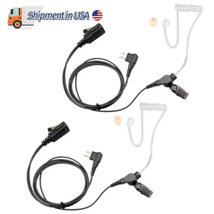 2x 2-Pin CP200 DEP450 CP200XLS R2 Earpiece Headset PTT Mic For Motorola PM01 - Zdjęcie 1 z 6