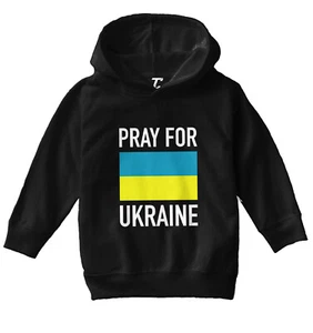 Pray For Ukraine - Ukrainian Country Pride Proud No War Toddler/Youth Hoodie - Picture 1 of 12