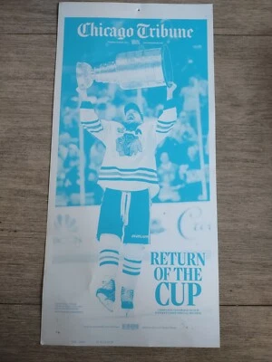 Blackhawks Stanley Cup Patrick Sharp - Placa de impresión de aluminio Chicago Tribune  Foto 1 de 4