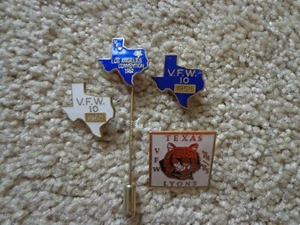 4 VFW Veterans of Foreign Wars Texas Anstecknadeln 1959 1960 1982 1984 - Bild 1 von 7