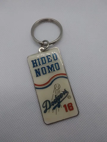 Vintage MLB 1995 Peter David Dodgers #16 Hideo Nomo Key Chain Cover