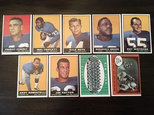 ๐1961 Topps Football New York Giants 9 Card Lot Conerly, Triplett R Brown ๐ - Picture 1 of 12