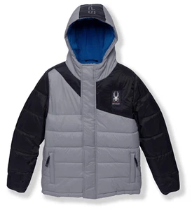 Spyder Circuit Puffer Jacket - NWT Big Boys Large (14-16) Blk / Grey #45601-CL1 - Picture 1 of 1