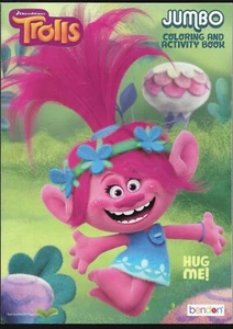 Trolls Jumbo Coloring & Activity Book HUG ME  NEW - Foto 1 di 4