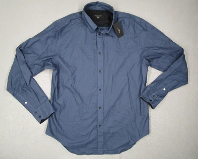 Rag Bone Shirt Mens Extra Large Blue Worn Indigo Button Up Engineered Oxford - Image 1 of 4