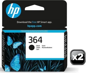 HP 364 CB316EE Cartouche D'Origine Noir HP 250 Pages 2 Pièces Exp Juin 22 - Photo 1/5