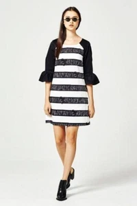 Trelise Cooper Womans Mini Dress Quirky Stripe Heart Pattern Unique Size 8 - Picture 1 of 11
