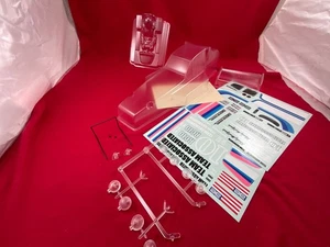 Team Associated RC10CC CLASSIC CLEAR BODY + WING DECALS window mask 60TH RC10 - Picture 1 of 4