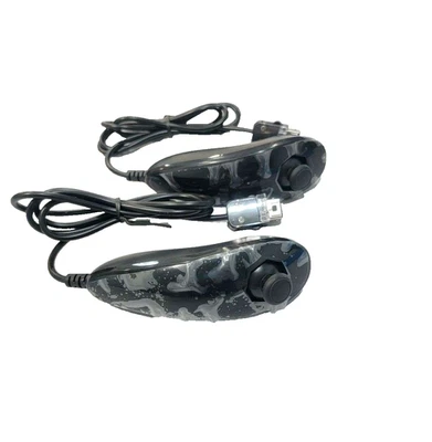 2 Pack - Nunchuck Joystick Gamepad Remote Controller Gaming Console Black - Image 1 of 4