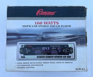 Audiovox Rampage Car Stereo CD Player AM/FM 160 Watts ACD-83 Vintage NEW NOS - Picture 1 of 6