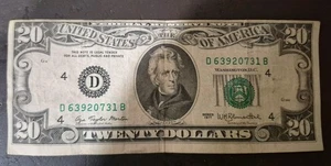 1977 Series Legal Tender $20 Twenty Dollar Bill RARE Uneven Cut MAKE OFFER - Picture 1 of 2