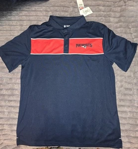 New England Patriots Men's NFL Stripe Polo SS Shirt - Picture 1 of 3