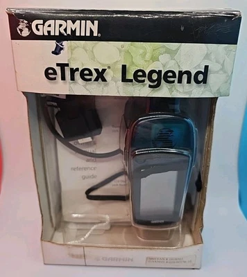 Garmin eTrex Legend Handheld GPS With Original Box Cable Strap Manual Etc Tested - Image 1 of 4