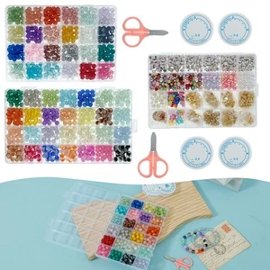 Bracelet Making Kit Colorful Glass Beads Kit Lightweight Waterproof Glass qizHO - Picture 1 of 22