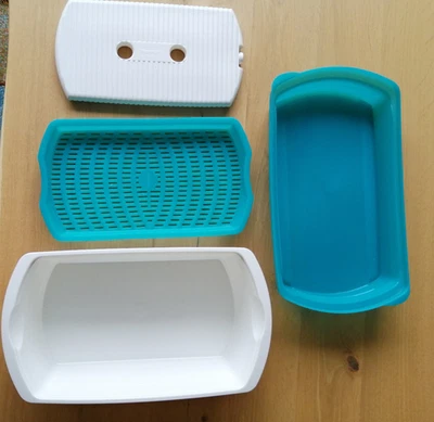 Tupperware Four Seasons Auftau/Marinierbehälter/ Brotdose groß Kühlakku 2,4l - Bild 1 von 3