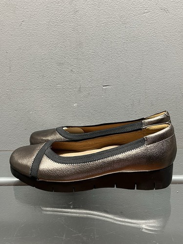 Scarpe Clarks Daelyn Artisan in pelle slip on bronzo metallizzato taglia 8 5 donna