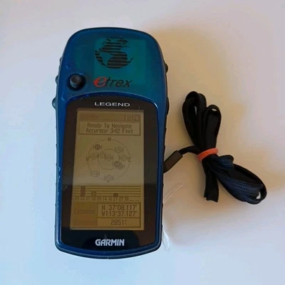 Garmin eTrex Legend Handheld Personal GPS Unit Tested Blue - Image 1 of 4