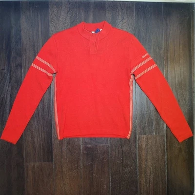 Suéter Obermeyer Retro Rojo Para Mujer Mediano 100% Lana Equipo de Esquí De Colección Foto 1 de 4