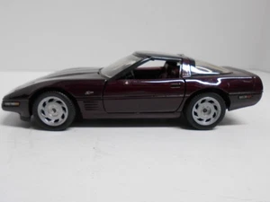 Franklin Mint 1993 Corvette ZR1 in Maroon w/ Removable Plastic Roof - Picture 1 of 10