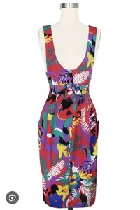 80's Style Trashy Diva Totally Tropical Suspender Skirt and Belt - Picture 1 of 8