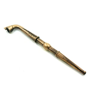 9.2" Handwork jade & Brass Carved Usable Health Smoking Tool Pipe Detachable - Picture 1 of 5