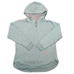 Sudadera con capucha para mujer Maurices L sudadera a presión forrada a cuadros capucha verde - Imagen 1 de 7