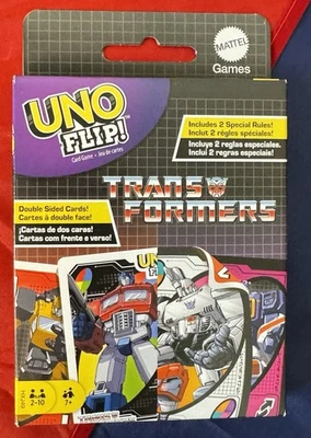 Mattel Juegos UNO FLIP Transformers Juego de Cartas Familia Juego Noche 2 - 10 Jugadores Foto 1 de 2