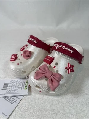 American Girl Shoes Crocs Classic Clog for Girl NEW Size C 11 NWT White & Pink - Image 1 of 4