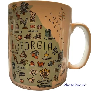 222 Fifth MY PLACE Jumbo 28 Oz. Mug GEORGIA - Picture 1 of 3