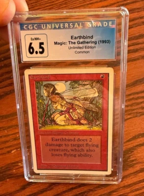 MTG Unlimited Earthbind CGC 6.5 Quinton Hoover 1993 Magic the Gathering - Image 1 of 2