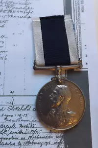 GEORGE V ORIGINAL MEDAL RN LS&GC H.M.S.VIVID 311320 W.J.TAPPER MECH H.M.S.VIVID - Picture 1 of 12