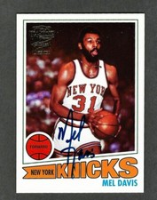 2005-06 Topps All-Time Fan Favorites Mel Davis New York Knicks Autograph