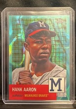 2022 Topps Chrome Platinum Hank #44 Aqua Lava Refractor #061/299 SP Brewers