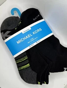 Socks Michael Kors Men 6 Pairs Pack Black Low Cut Size 7 - 12 - Picture 1 of 6