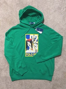 Polo Ralph Lauren Polo Ski Fleece Hoodie Men's Green Cotton Pullover Hoodie $168 - Picture 1 of 7
