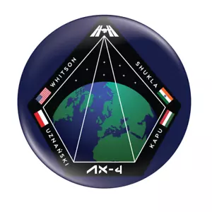 Axion AX-4 Mission Patch Button Badge 58mm (2.25") Mission 4 - Picture 1 of 2
