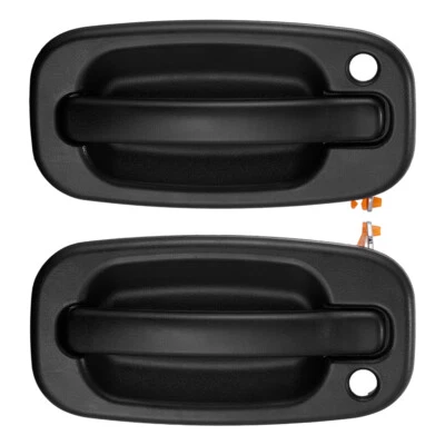 Door Handle Set For Chevy Silverado 1500 1999-2006 Texture Black Front Outer 2PC - Image 1 of 4